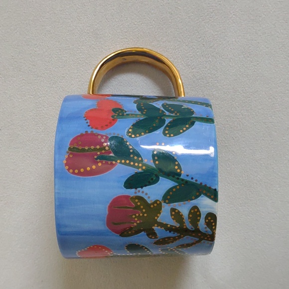 ANTHROPOLOGIE Mug Francesca Kaye Floral Atelier Blue - Picture 3 of 12